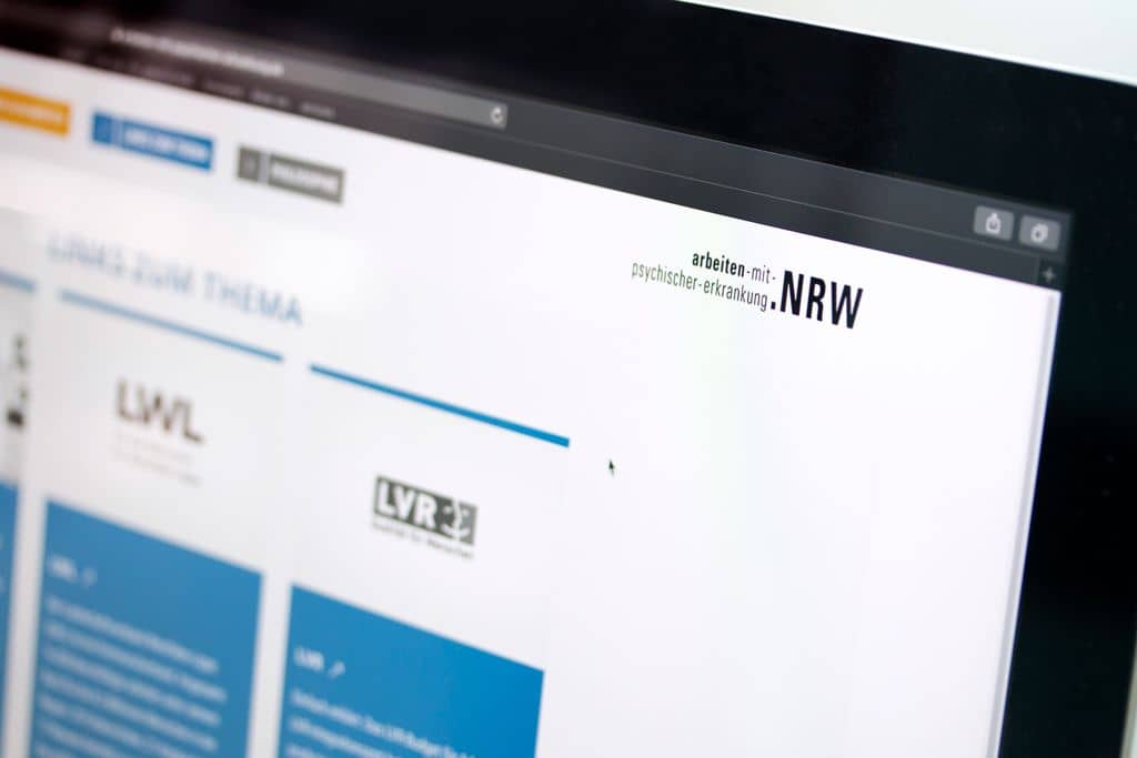 Bild der Website des NRW Portals